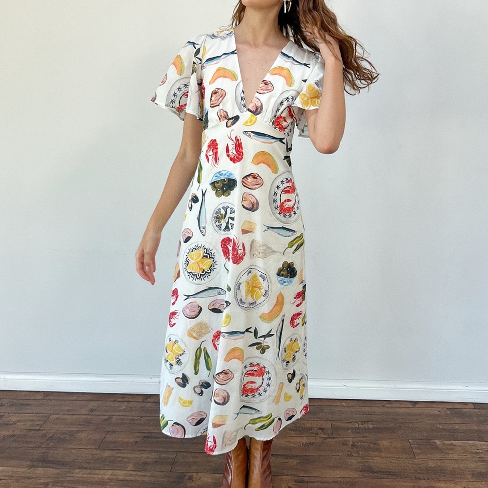 Lisa Says Gah! Grace Dress in Tapas Print, NWT